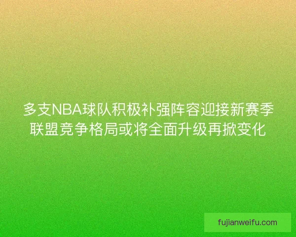 多支NBA球队积极补强阵容迎接新赛季联盟竞争格局或将全面升级再掀变化